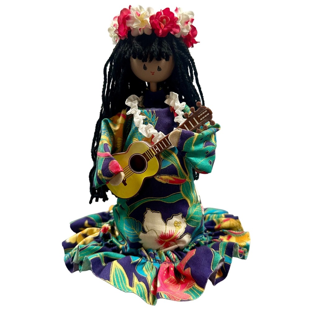 Vintage Handmade Hawaiian Hula Girl Air Freshener Doll‎ 7.5" Collectible